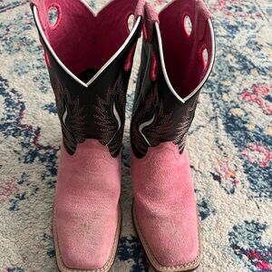 Ariat Kids Pink and Black Western Boots